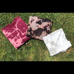 custom reverse tie dyed sweatshirts!!